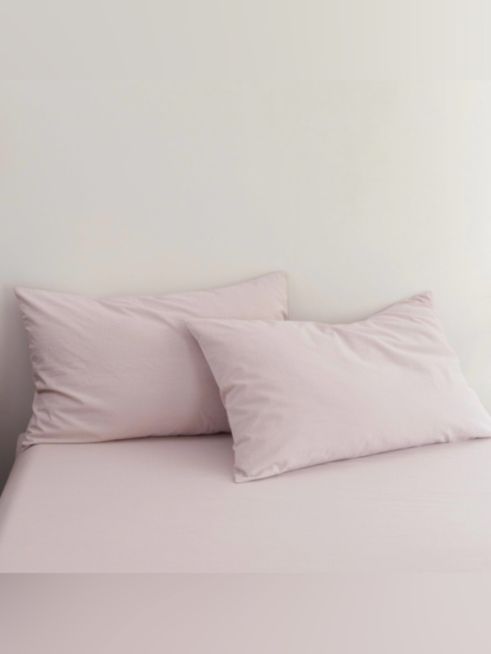 Washed Cotton Pillowcases Standard Size 20x26”  (2-pack) GRAYISH PINK
